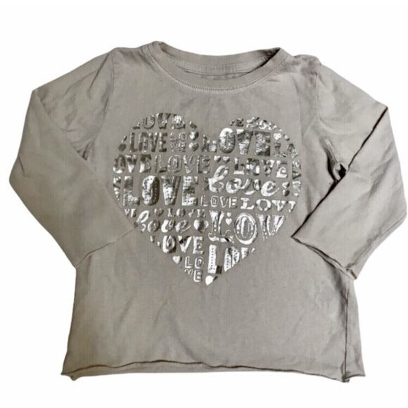 Peek Love Heart Graphic Tee Size 24m - Picture 1 of 5